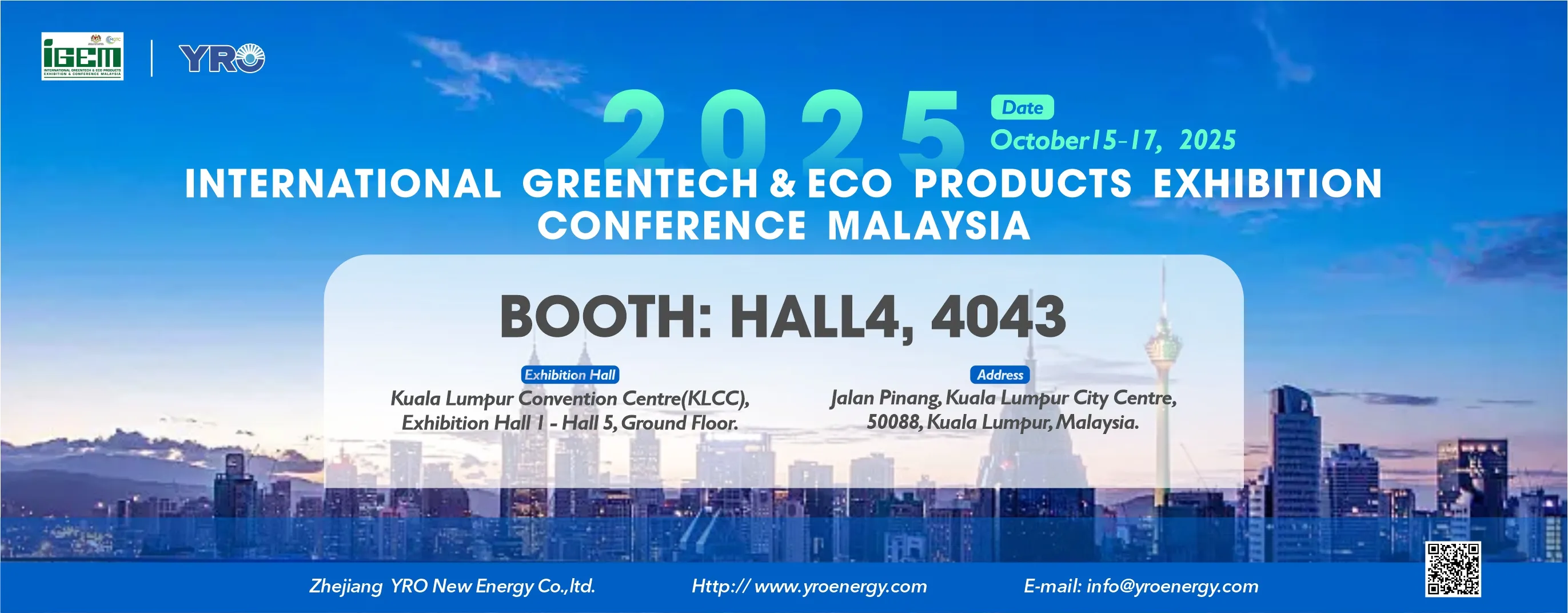 Mødes på udstillingen i Malaysia den 15. oktober