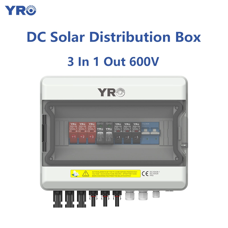 3 i 1 ud 600V DC solfordelingsboks