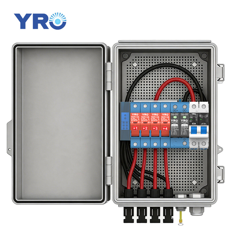 4 ind 1 ud 500V DC ABS distributionsboks