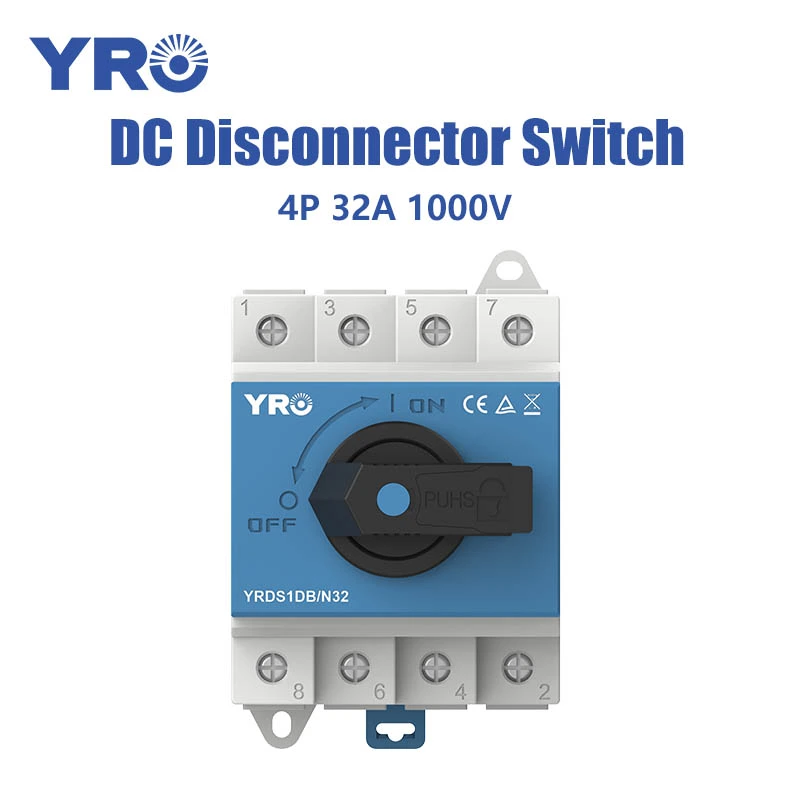 4P 32A 1000V DC Blue Disconnector Switch